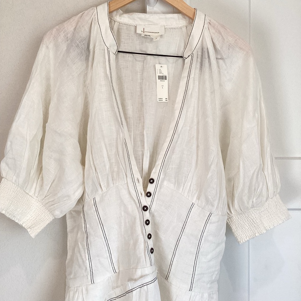 ❌Sold-Anthropologie V-Neck Corset Dress - Picture 8 of 15